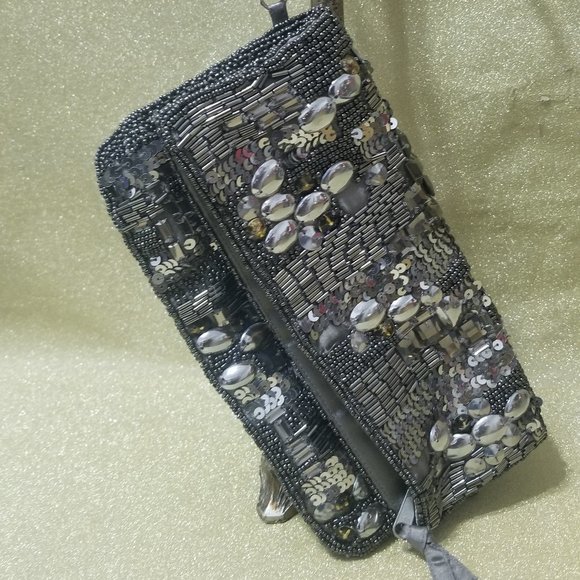 bebe Sequined Evening Wristlet - Picture 2 of 10